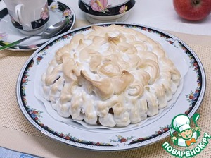 Блинный пирог с яблоками и меренгой – кулинарный рецепт