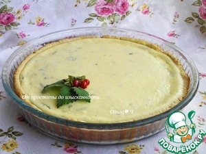 Творожный пирог с лимоном и мятой – кулинарный рецепт