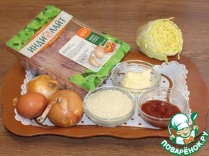 Ленивые голубцы, запечённые под соусом – кулинарный рецепт