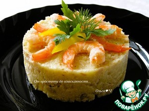 Пшено с тунцом и морепродуктами – кулинарный рецепт